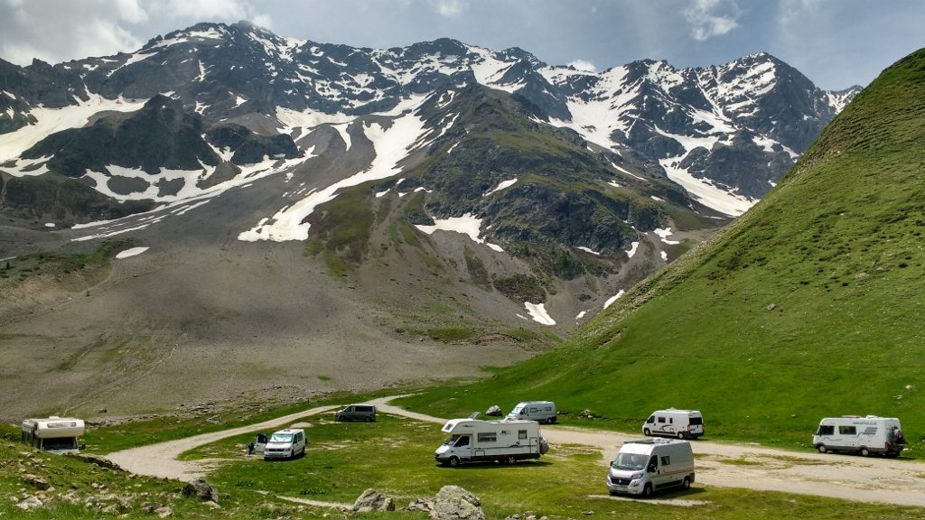 Snow-capped mountains in the Swiss Alps